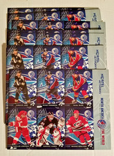 (22) x Nortel 2001 ITG All Star Game Sheet Jagr Forsberg Bure Lidstrom Hasek MM3