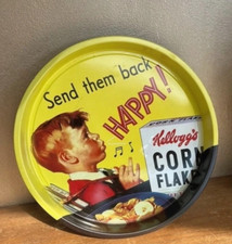 Rare Magnifique plateau plateau vintage Kellogg's publicitaire hyper déco