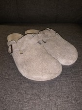 Birkenstock Boston Suede Clogs with Buckle US 5/5.5 EU size 36 Narrow  Taupe 