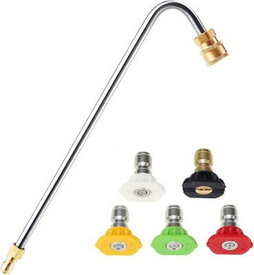 #ad Stainless Steel Pressure Washer Gutter Cleaner Attachment Angled Extension Wand $19.76