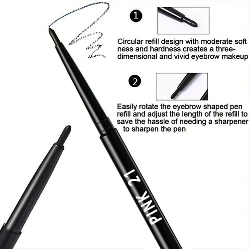 Waterproof Black Eyeliner Pencils Smudge Proof Long Lasting Twist Up 10 Pack - Picture 7 of 8