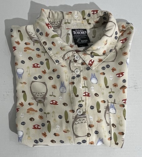 Her Universe My Neighbor TOTORO' Rayon Casual Button Down Shirt Size . S/M - Picture 11 of 12