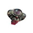 Vintage Poison Ring Amethyst Silver MEXICO TAXCO Fairycore Goth Sterling 925