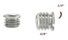 2 Tripod / Monopod Camera Adapter 1/4" to 3/8"
