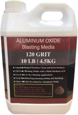 10 Lb 120 Grit Aluminum Oxide Abrasive Blast Sand Blasting Mediamedium To Fine
