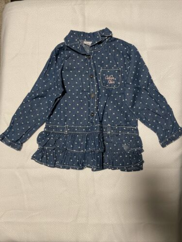Calvin Klein Baby Mädchen Shirt Gr. 24 Monate Langarm Blau Baumwolle