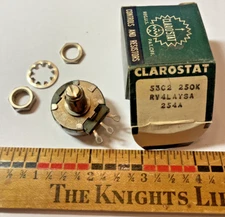 CLAROSTAT RV4LAYSA254A 53C2 250K-S 2W ONE TURN POTENTIOMETER
