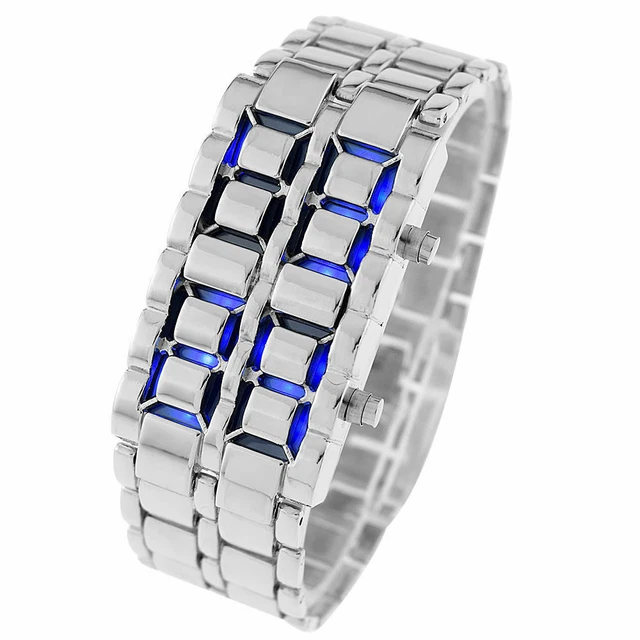 Dunlop Silver Case Digital Wristwatches