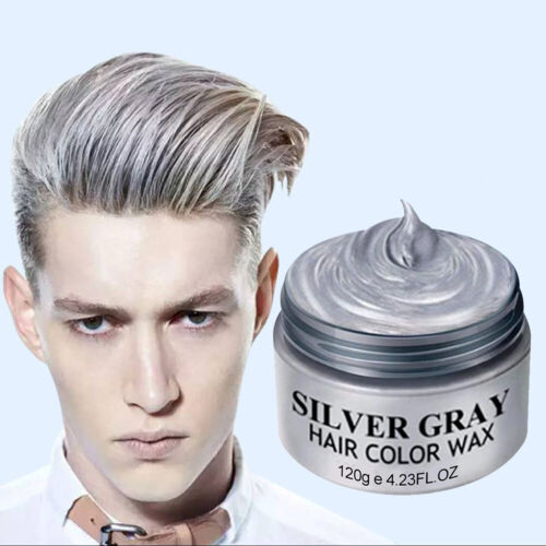 Silver Gray Hair Wax 120g Men Women Professional Hair Pomades DIY Style |  eBay