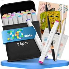 2mGoods Marker Stifte Set, Alkoholbasierte Ma...