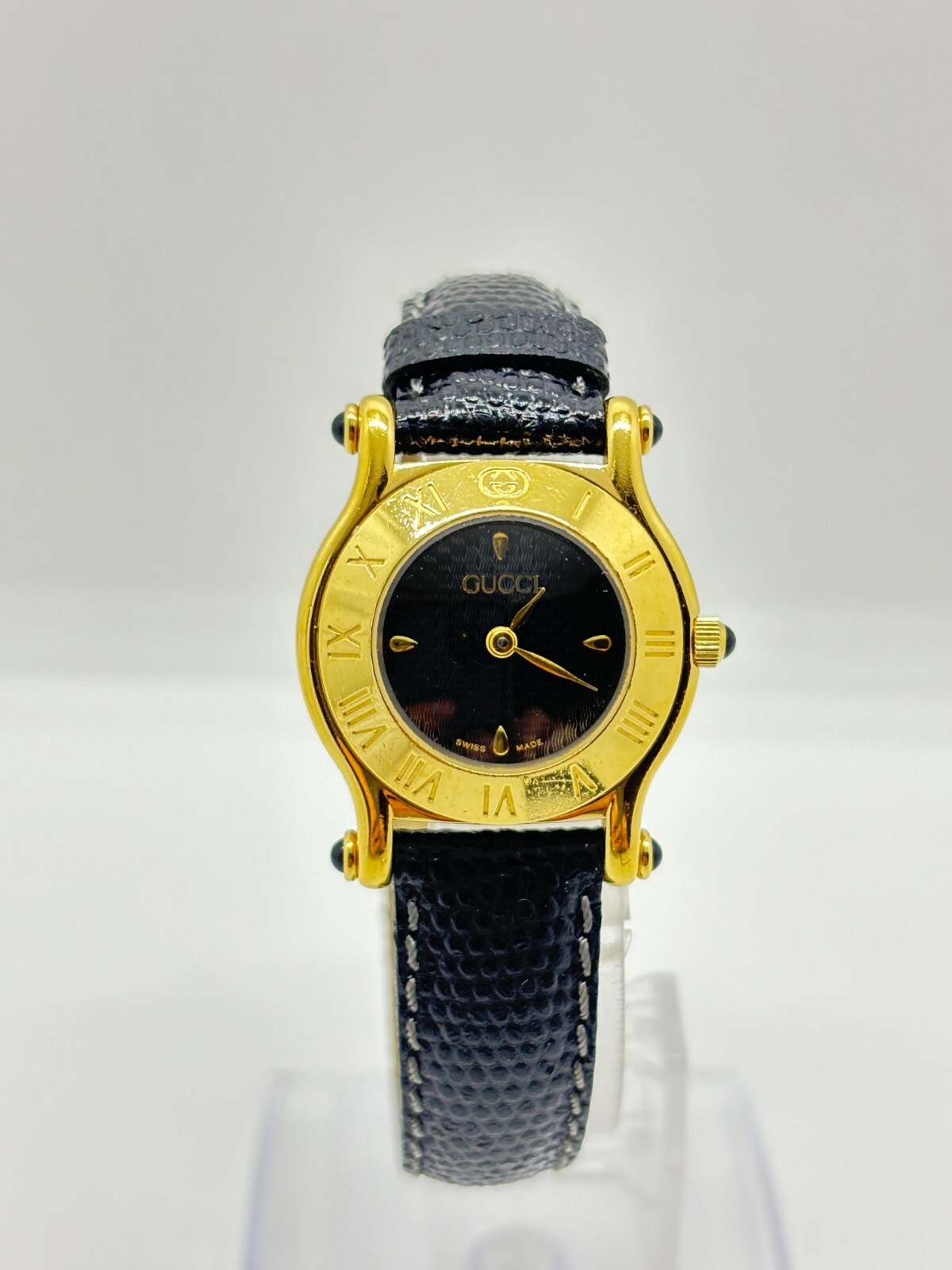 GUCCI 6500L Black Dial Swiss Quartz Ladies Watch Mint Condition Pre-Owned