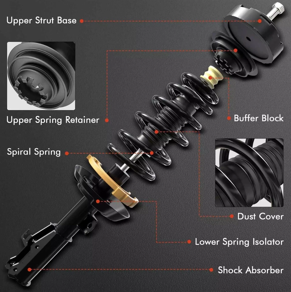 Conjunto de muelle helicoidal y puntal trasero BMW E60 X2 completo, 525i 528i 530i 535i 545i Foto 3 de 4