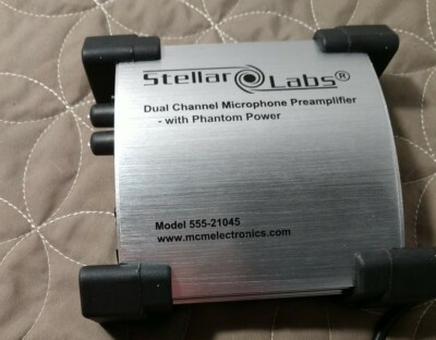 STELLAR LABS 555-21045 MICROPHONE PREAMPLIFIER TWO CHANNEL