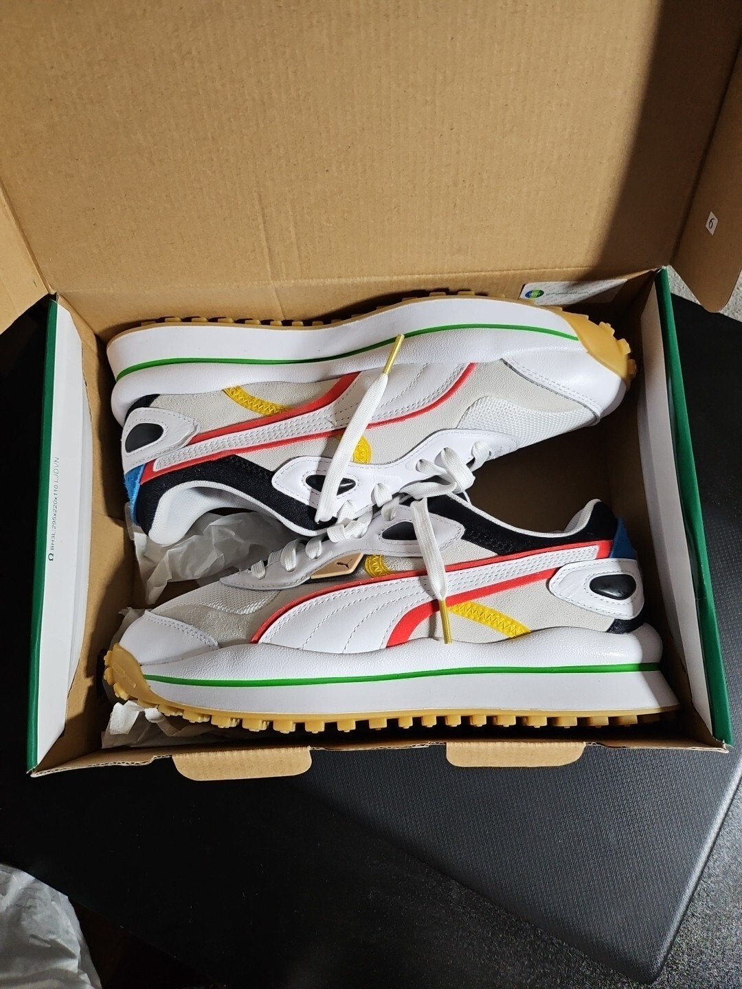 Puma Street Rider Puma Street Rider Jr Size 7C White 375973 01 Free Shipping With Box | eBay
