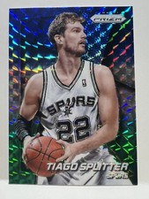 2014-15 Panini Prizm Prizms Blue and Green Mosaic Spurs Card #24 Tiago Splitter