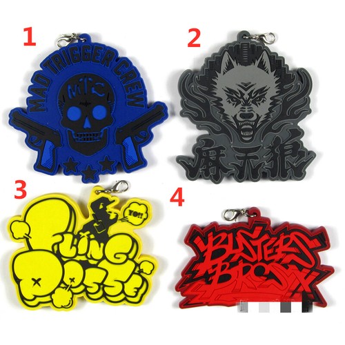 Rap Keychains Anime Division Rap Battle rubber Keychain Key Ring Race Straps cosplay ...