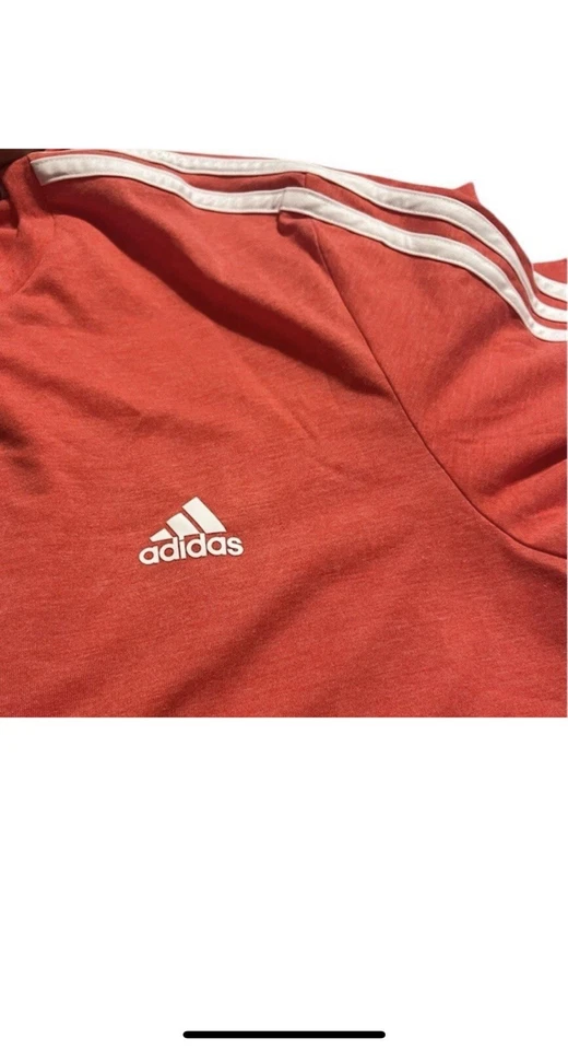 Adidas 3 Stripes Heather Red Tee and White Aeroready T-Shirt - Size XL - Image 4 of 4