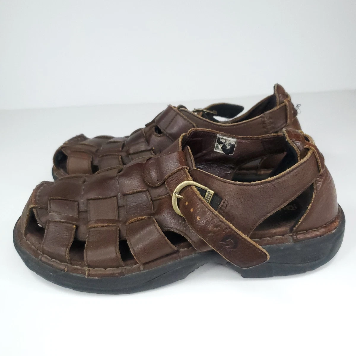 MENS DUNHAM RUGGARDS BROWN LEATHER SANDLES SIZE 10 4E S4210BR eBay