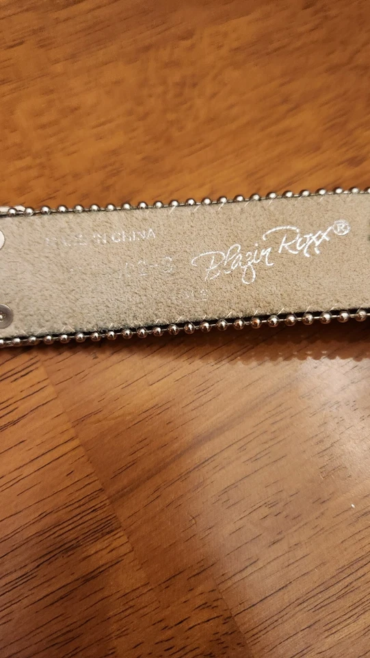 Cinturón de Rodeo Vaquera Blazin Roxx Western Marrón Azul Bling Talla S Se Ajusta a 28"-32" v1 Foto 3 de 4