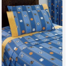 SPORT TEENS KIDS BOYS DECORATIVE SHEET SET 4 PCS FULL SIZE 100 MICROFIBER