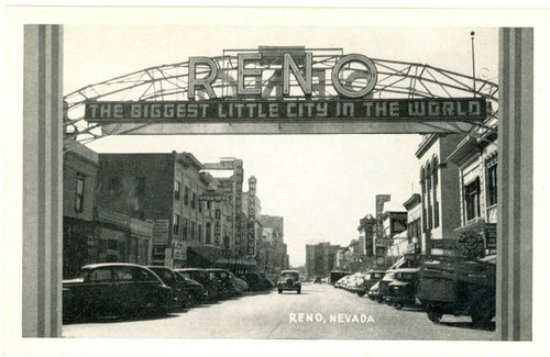 Reno Welcome Sign The Biggest Little City In The World In Reno, Nevada Postcard