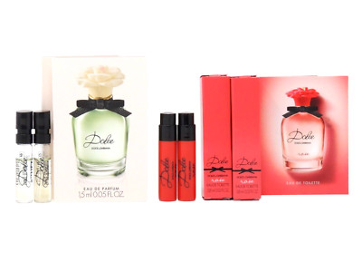 D&G DOLCE & GABBANA DOLCE EDP ROSE EDP 1.5ml/.8ml x 2 EACH PERFUME SAMPLES