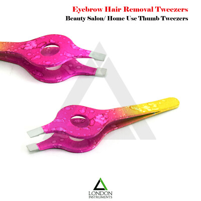 Professional High Quality Eye Brow Tweezer Hair Removel Thumb Grip Make Up Tool 