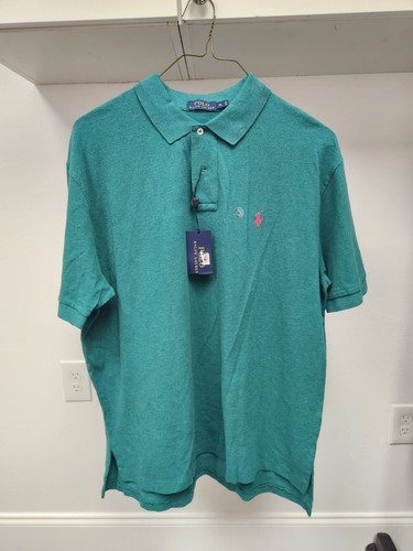 Men's Polo Ralph Lauren CUSTOM Fit Mesh PONY Shirt Short Sleeve Salisbury XL - Picture 6 of 7