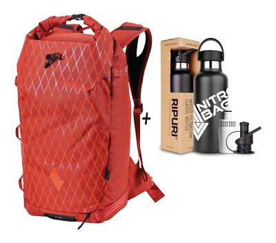 NITRO Splitpack 30 X Ripuri Set Tourenrucksack Trinkflasche Supernova rot Neu