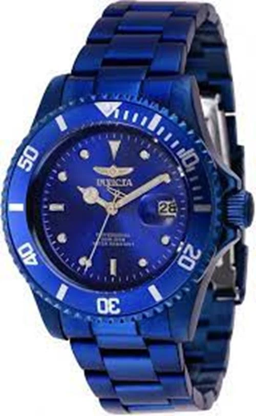 Invicta Men s 40250 Pro Diver Quartz 3 Hand Blue Dial Stainless