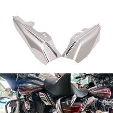 Chrome Mid-Frame Air Deflectors Heat Shield For Harley Road Electra Glide 01-08