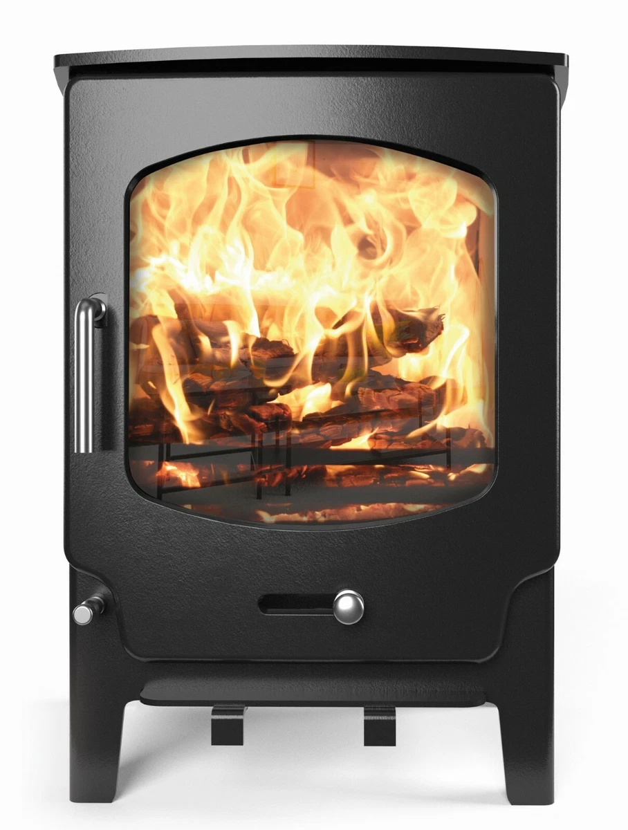 MODERN BLACK STOVE WOOD COAL LOGS MULTIFUEL BURNER BURNING LARGE BIG DEFRA  5KW | eBay