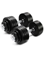 Yes4All 105 lb Adjustable Dumbbell Weight Set (2 x 52.5 lb) Like Bowflex