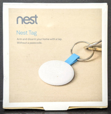 New Factory Sealed Google Nest Tag Wireless Home Security Key Fob - White/Blue