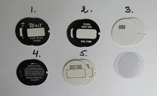 Western Electric telephone dial number cards  and plastics