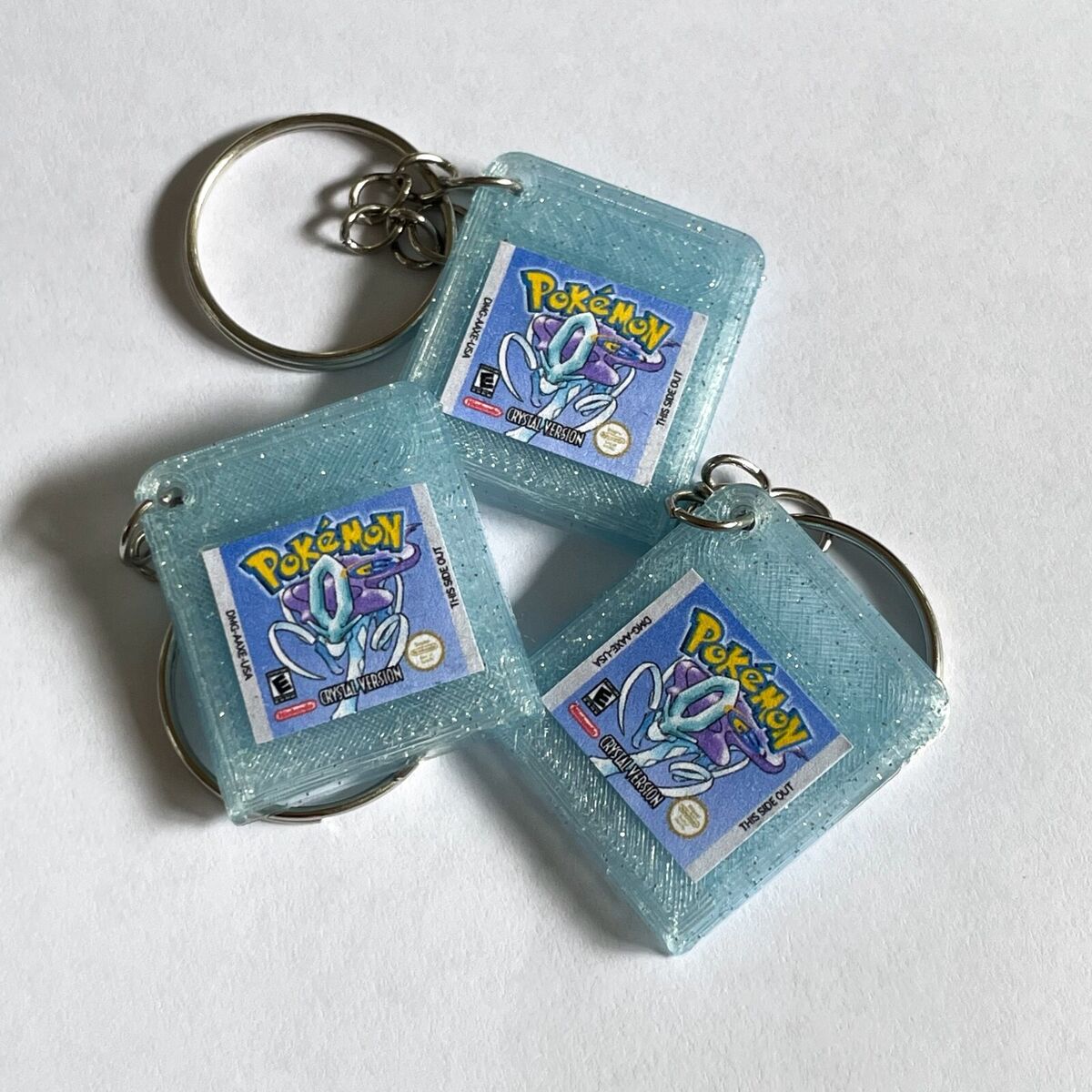 Pokemon Keychains - Nintendo Cartridge Keychain - 3D Printed Keychain