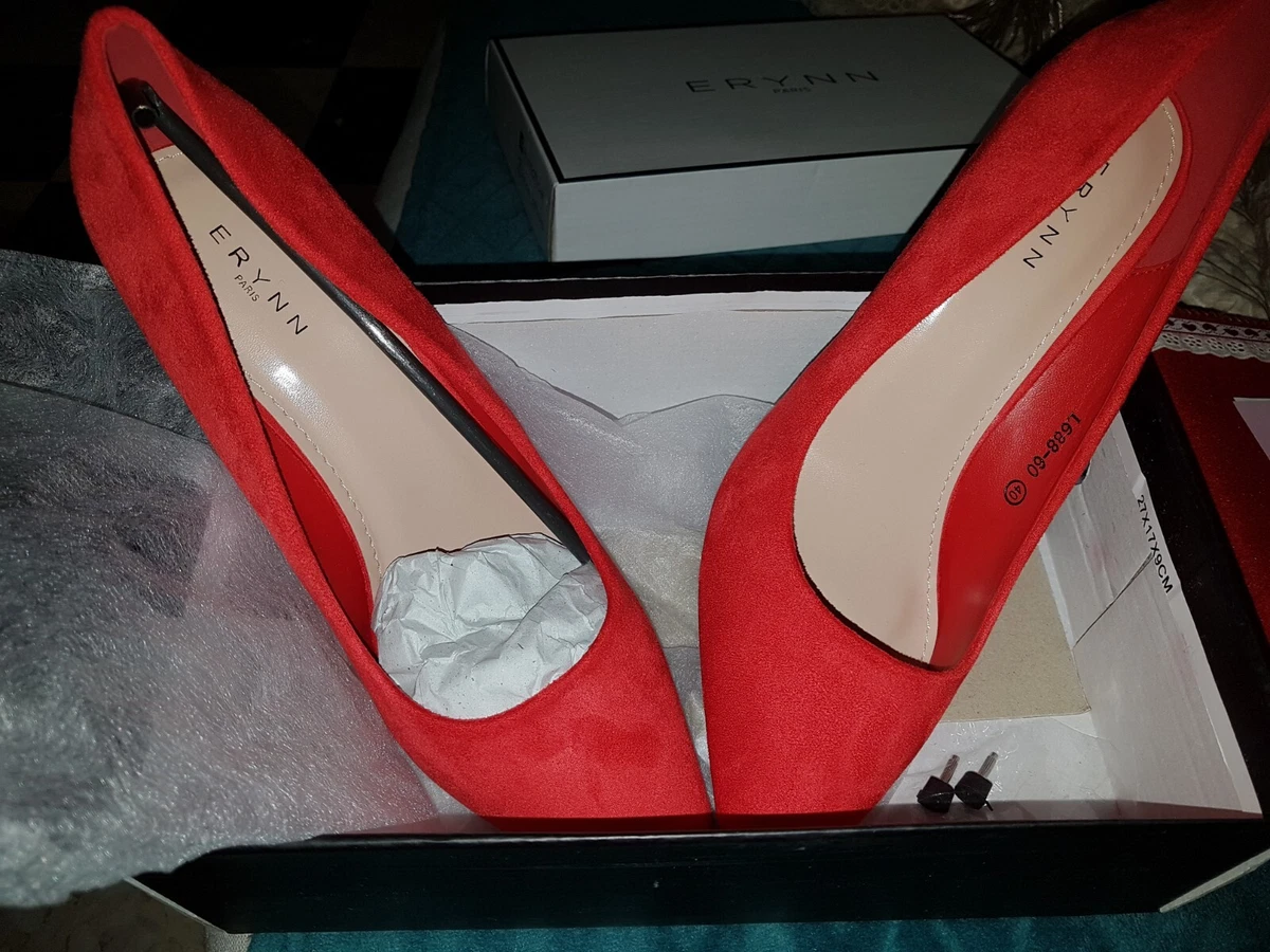 Escarpins rouge cheap en daim