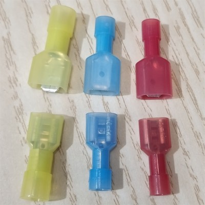 LOT Male Female .250 Fully Insulated Nylon Quick Disconnect Connectors 22-10 GA