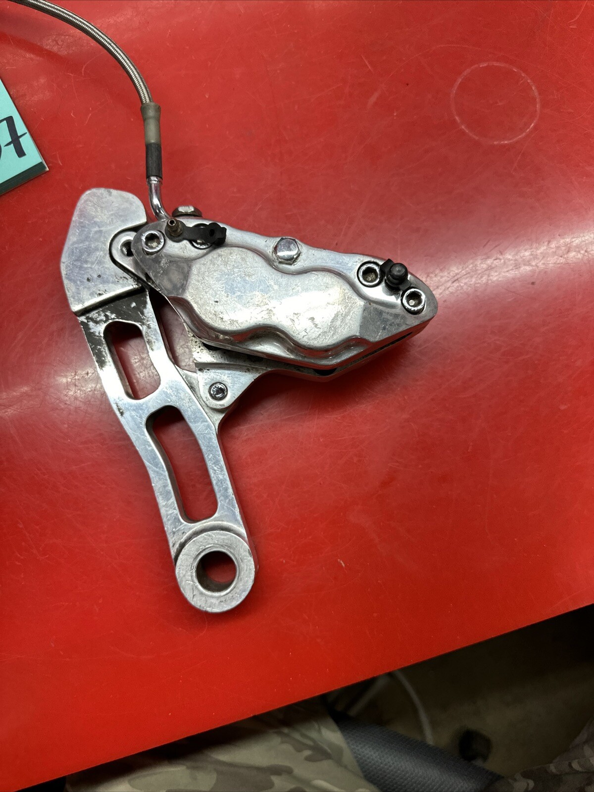 Harley Softail Hardtail Chopper APC Billet Brake Caliper Rear Mount ...
