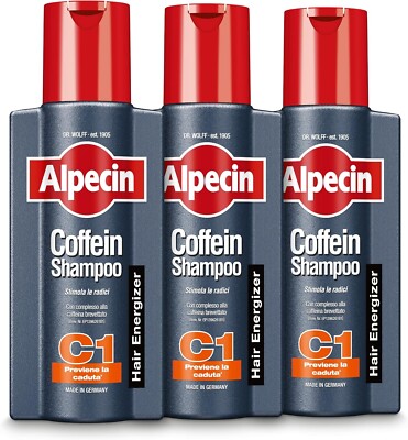 ALPECIN CAFFEINE SHAMPOO C1 ANTI-FALL ENERGIZING 3x250ML WEAK HAIR