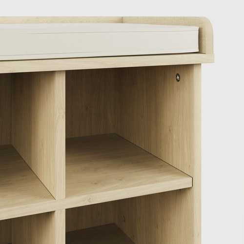 Kempton Shoe Bench Oak - Picture 5 of 6