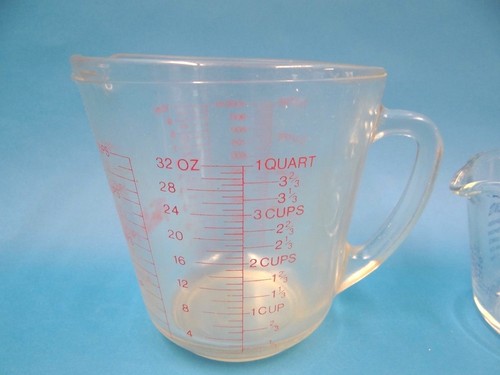 Large Anchor Hocking 499 Microwave Safe Fire-King Measuring Cups Pyrex No. 11 - Picture 3 of 12