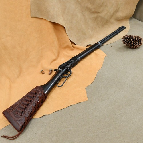 Leather Canvas Rifle/Shotgun Cheek Rest Stock Cover for.308.22.30-30 12GA - Picture 8 of 84