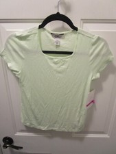 ATHLETA GIRL SQUARE ONE TEE IN CALYPSO MINT GREEN NEW