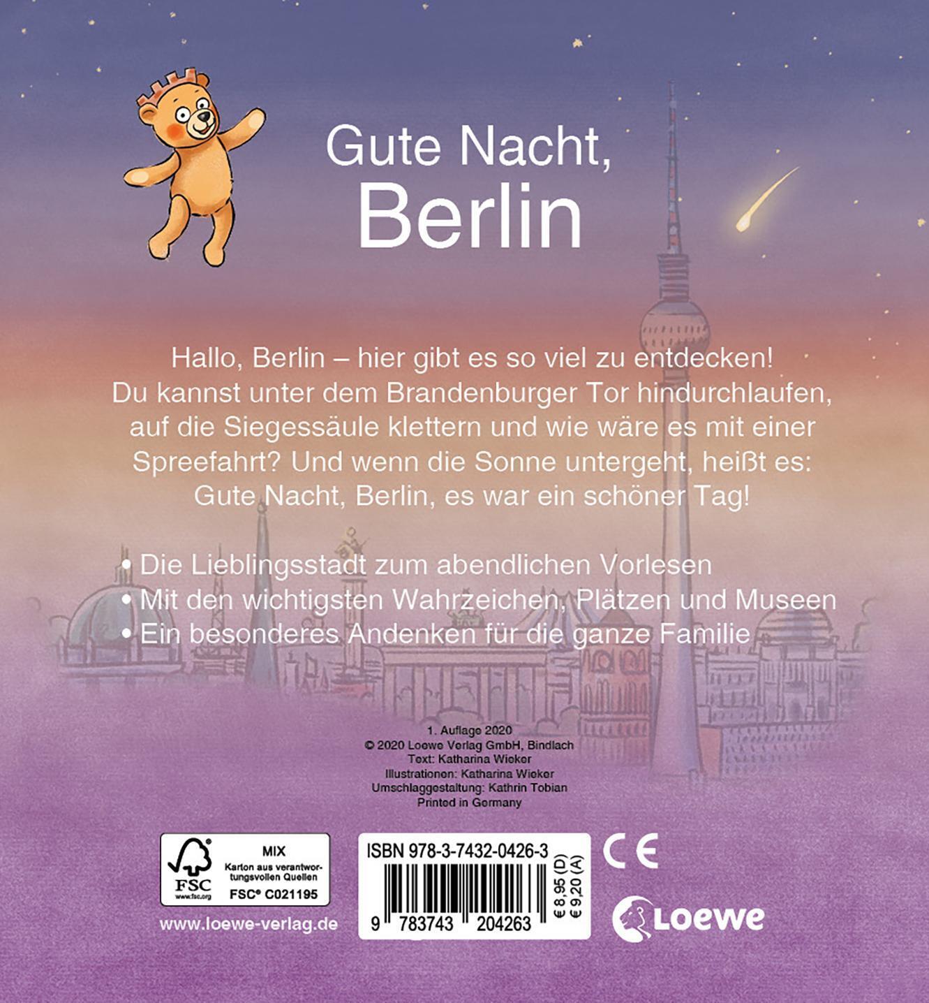 Thumbnail - Gute Nacht, Berlin Katharina Wieker Buch Gute Nacht, Lieblingsstadt 22
