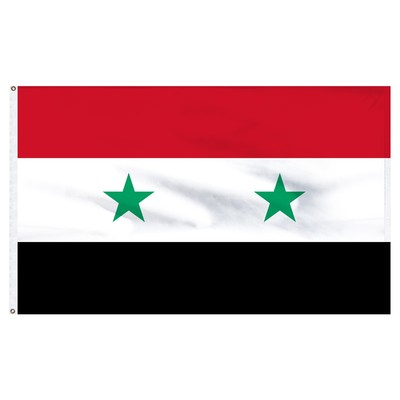 3x5 Syrian Syria 2 Star Polyester Flag 3' x 5 ft Flag Banner Grommets Premium
