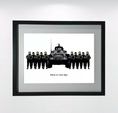 BANKSY - HAVE A NICE DAY - Giclée Print, Museumsqualität - Graffiti - Street Art