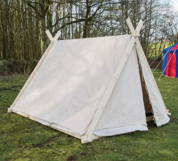 Tienda Vikinga 3x2,7 m Color Natural Tienda Impermeable para Camping Larp Recreación Foto 3 de 4