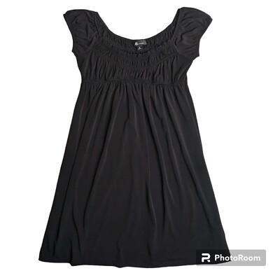 AB Studios Dress Women's Sz Medium Black Mini Cap Sleeves