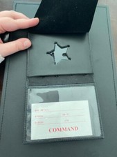 Command Hidden Badge Wallet Black Leather. Model DK-71 Badge 375